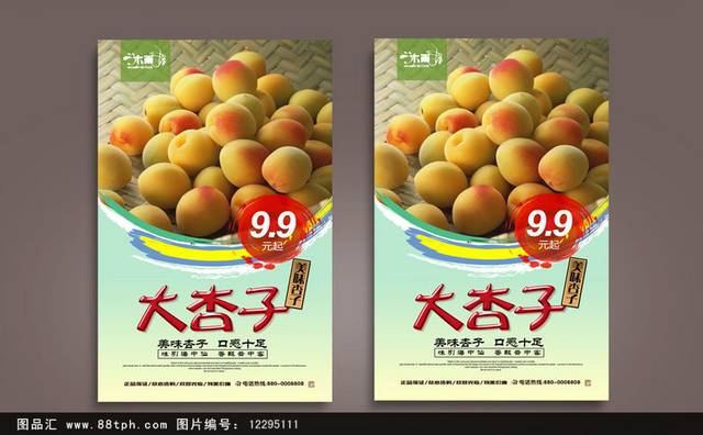 杏子饮食海报设计
