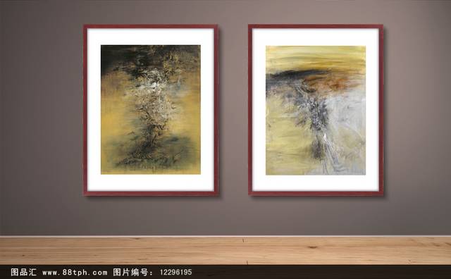 抽象客厅无框画