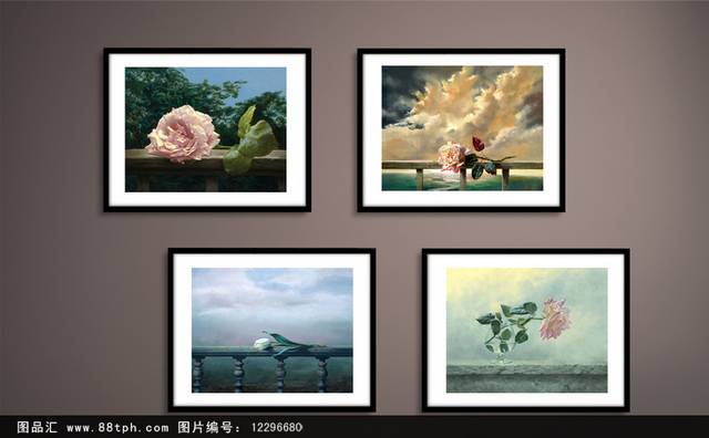 高端海岸无框画设计