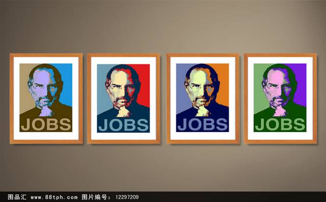 乔布斯头像无框画