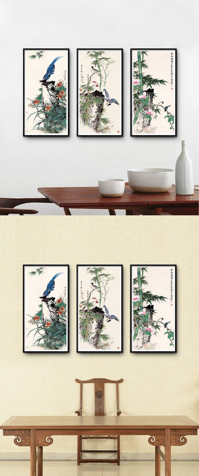 高端中国风竹子装饰画设计