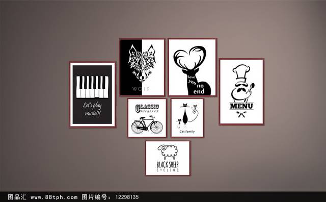 现代简约烟斗装饰画设计