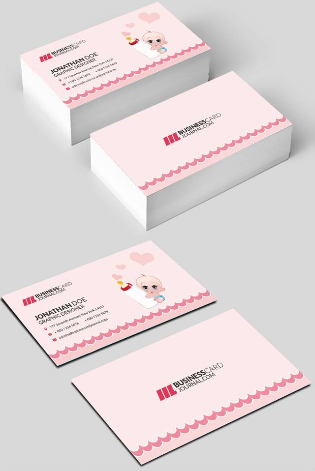 创意奶粉店名片模板下载