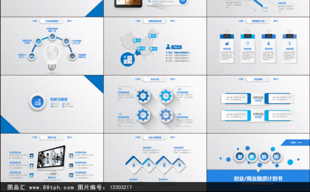 创业商业融资计划书ppt模板