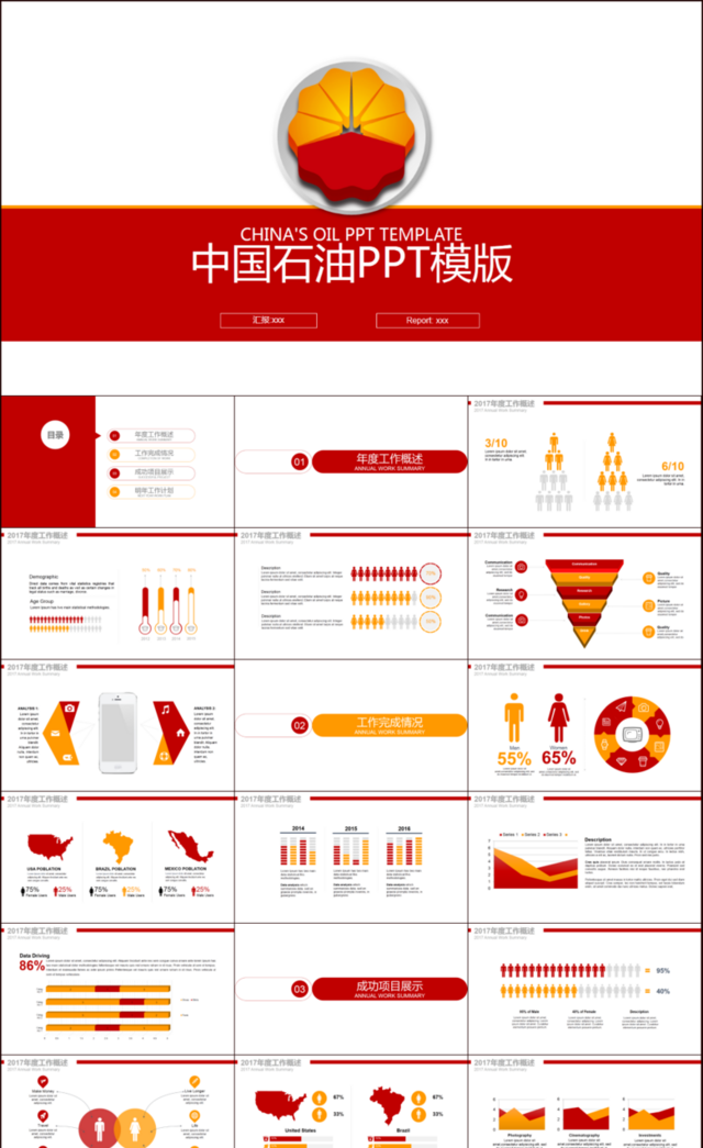 中国石油工作报告工作总结PPT