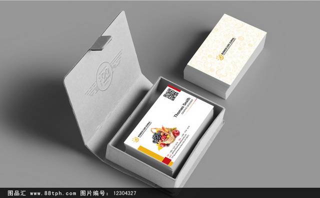 创意二维码水果超市名片设计