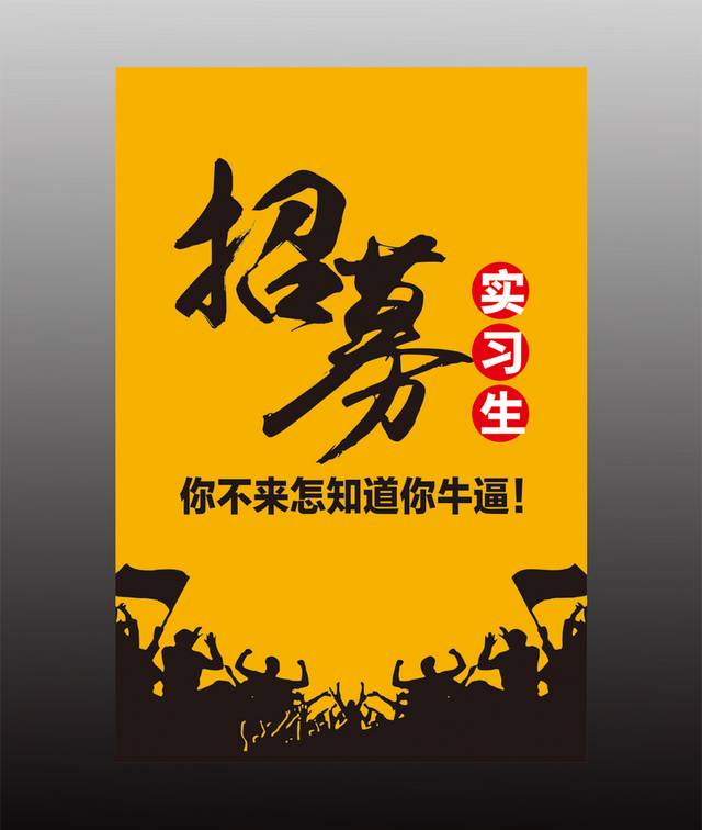 高档创意招募海报设计