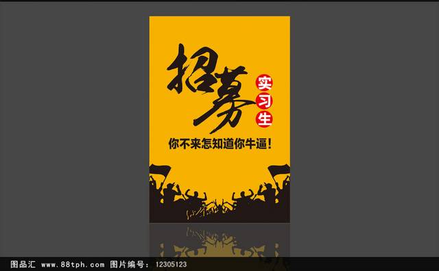 高档创意招募海报设计