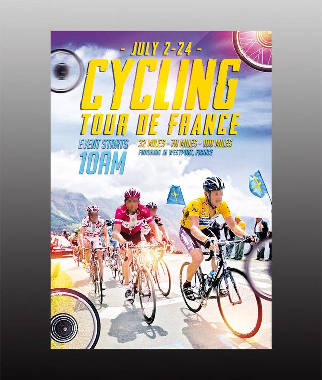 时尚高端自行车循环赛海报