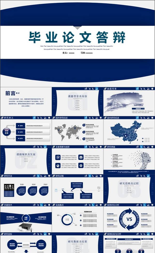 毕业答辩通用模板PPT