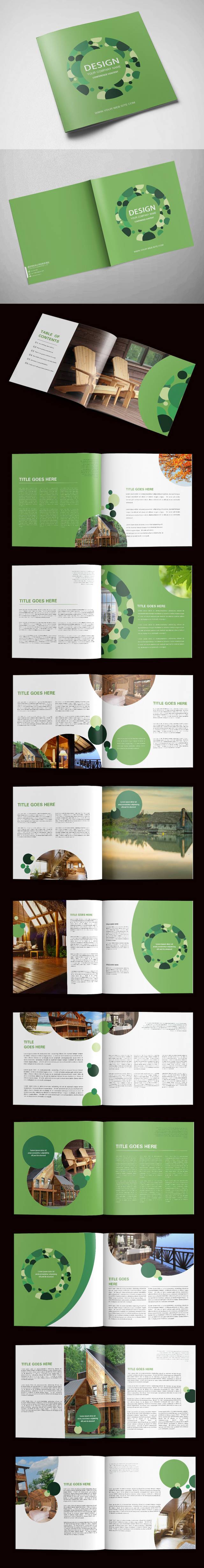 绿色高档公司画册设计