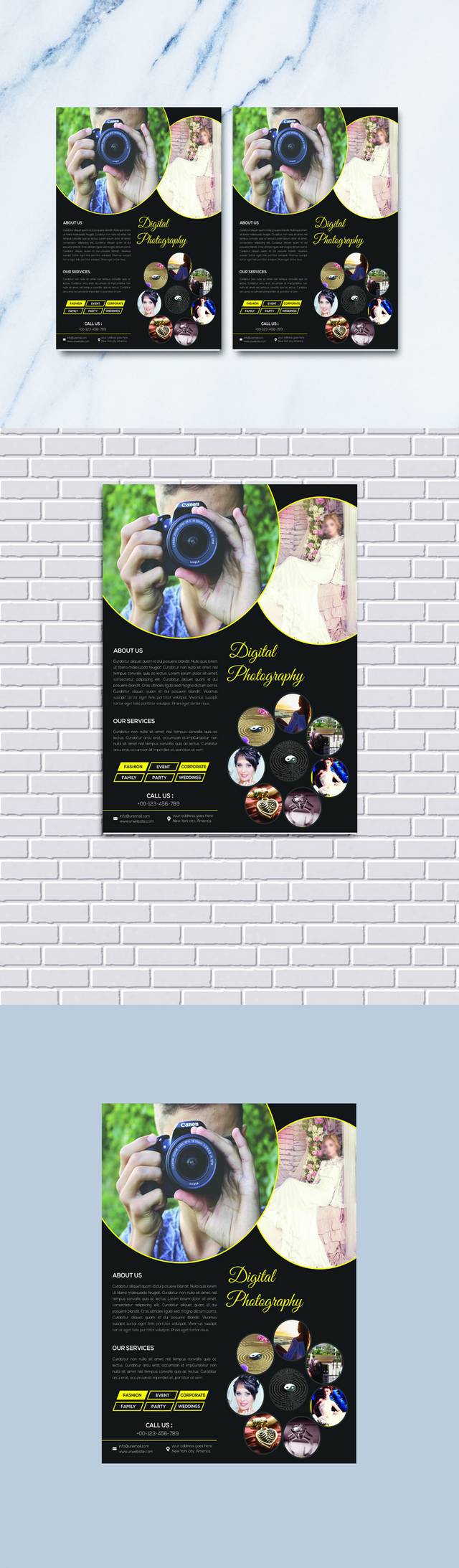 婚纱摄影营销传单设计PSD模板