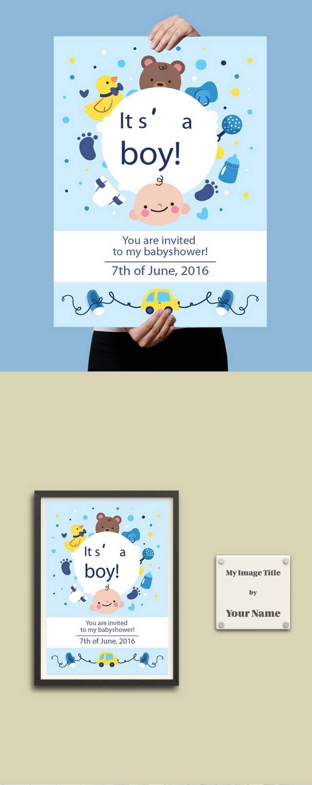 蓝色母婴店儿童宝宝孩子海报