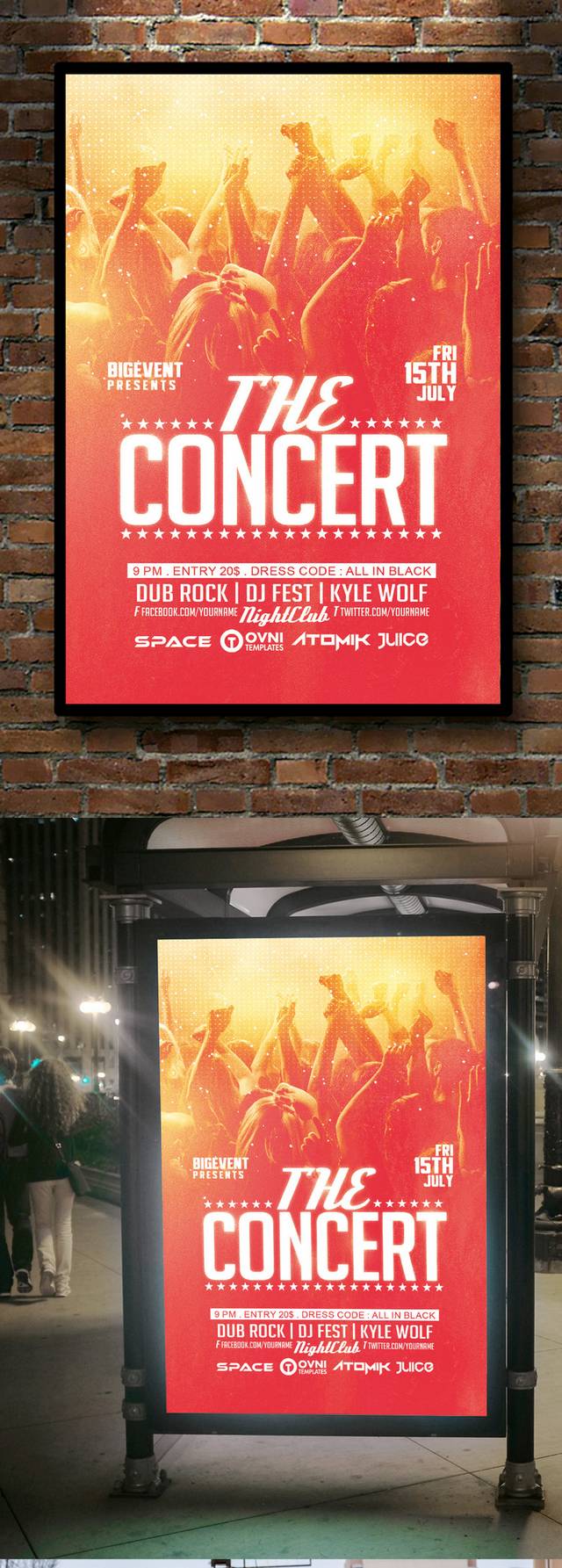 酒吧演唱会音乐宣传海报
