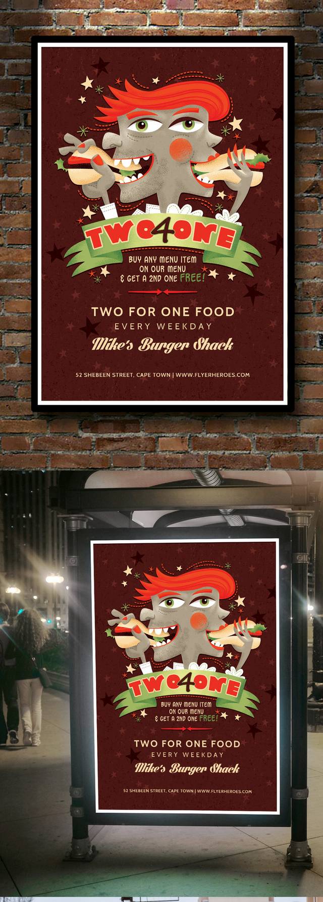 创意快餐汉堡海报
