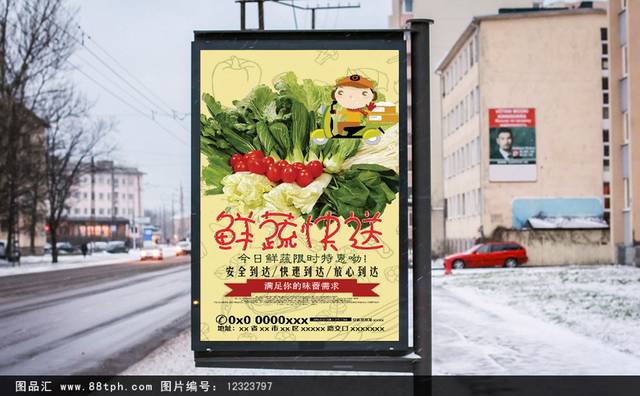 水果蔬菜配送海报