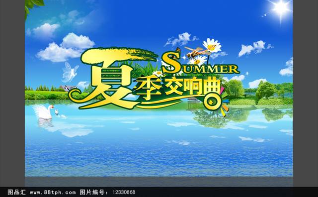 简约大气夏季交响曲海报