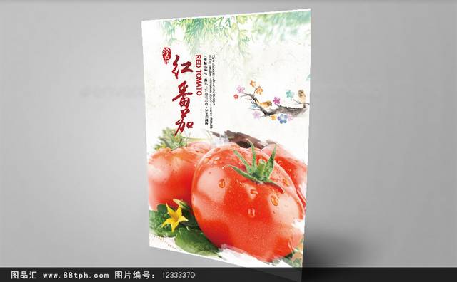 古典清新红蕃茄单页