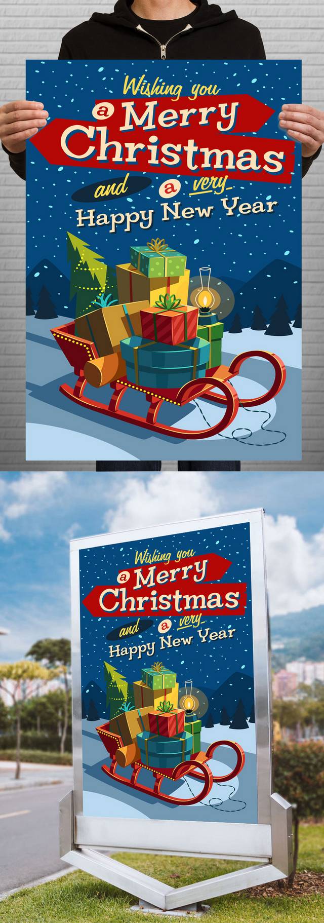 圣诞节创意广告海报