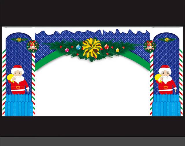 圣诞节活动门头拱门装饰设计