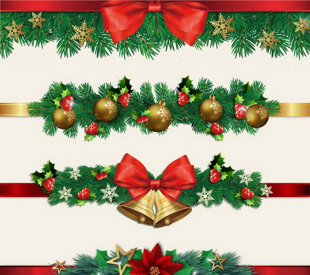 圣诞树装饰设计元素免费下载