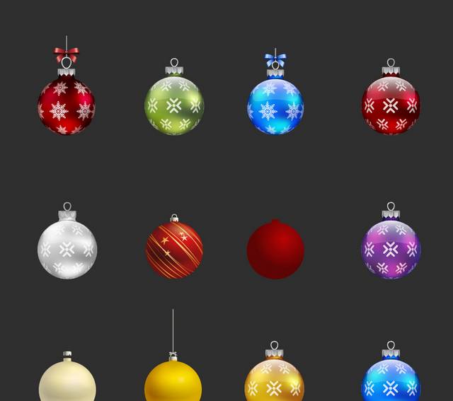 圣诞装饰球设计元素