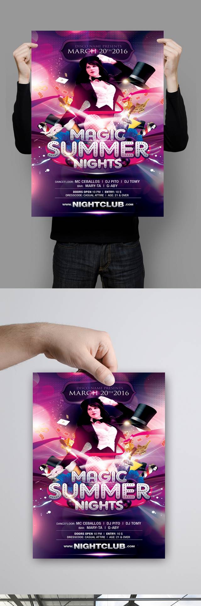 紫色炫彩创意英文海报