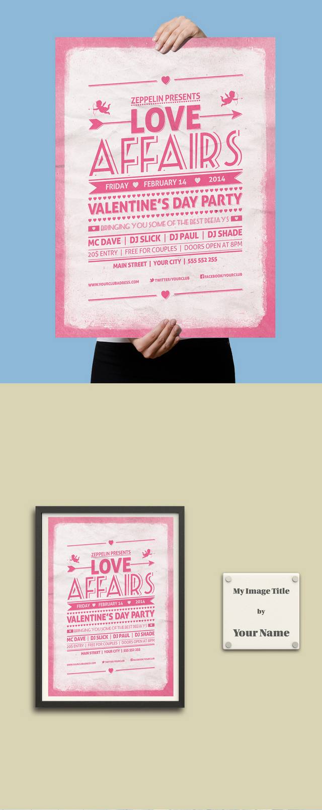 甜美粉色海报