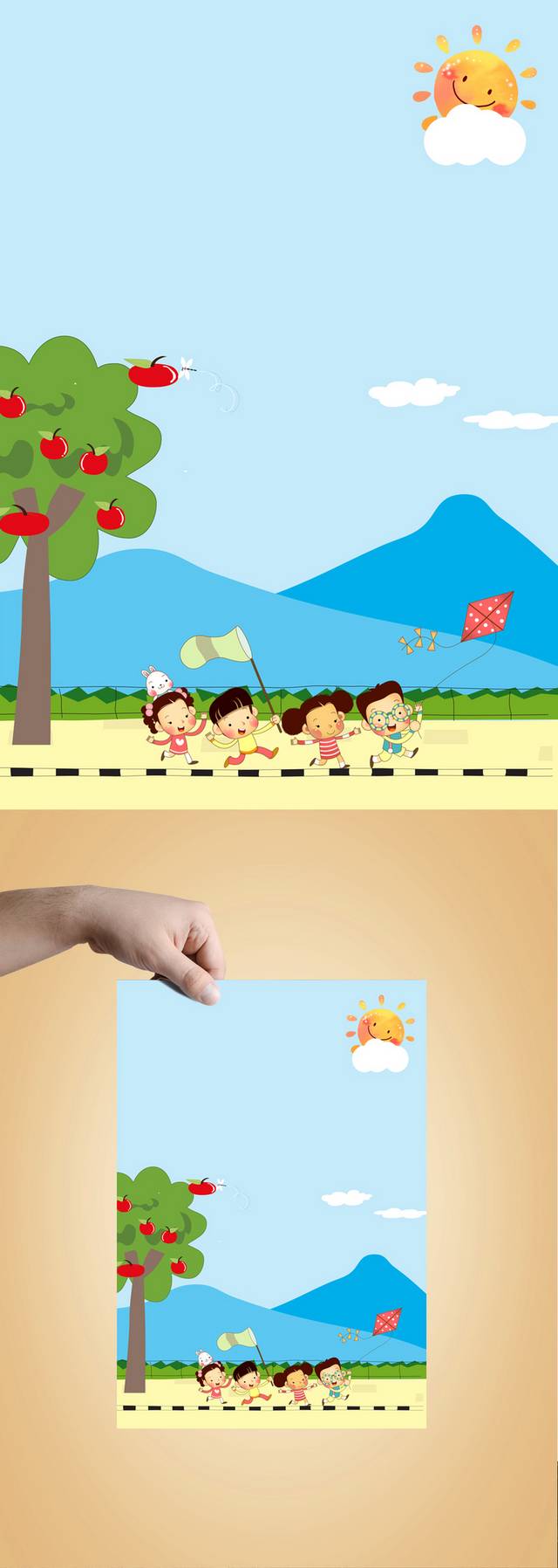 可能卡通背景图