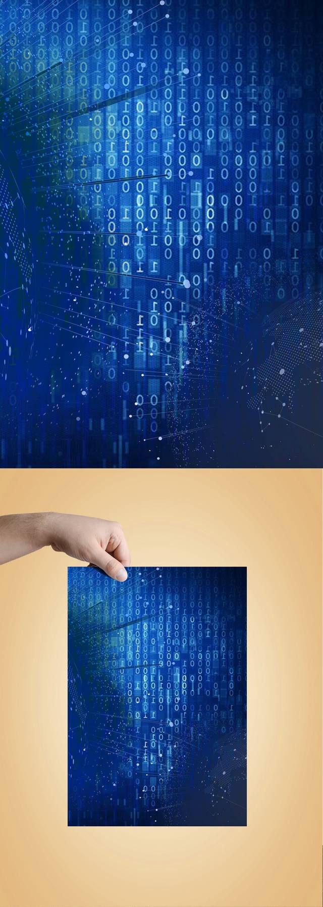 蓝色数码科技背景图