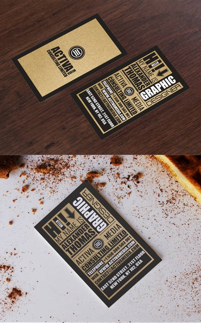 复古创意名片模板