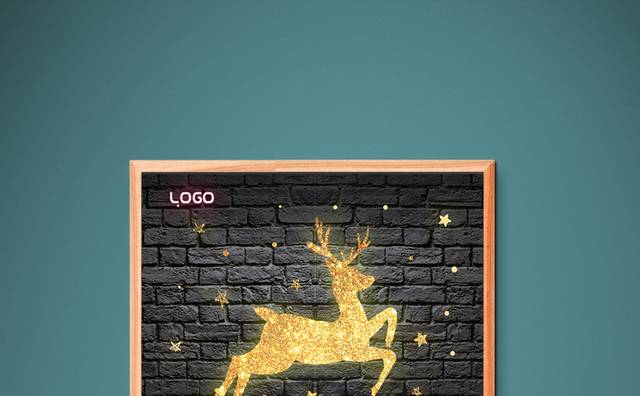 璀璨麋鹿圣诞节海报