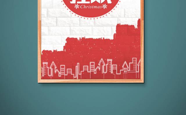 红色喜庆圣诞狂欢海报设计