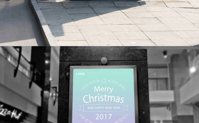 唯美小清新圣诞节宣传海报
