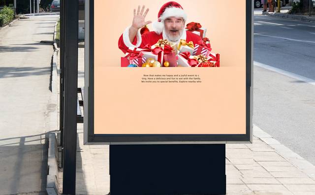 小清新圣诞老人海报