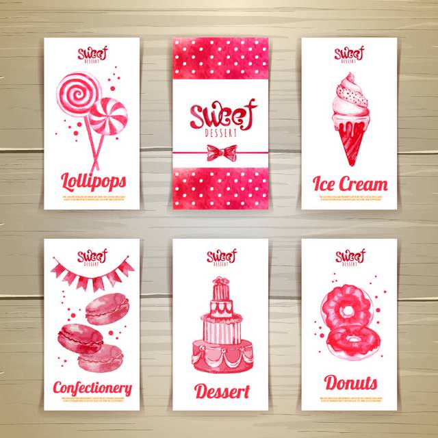 6款甜品卡片