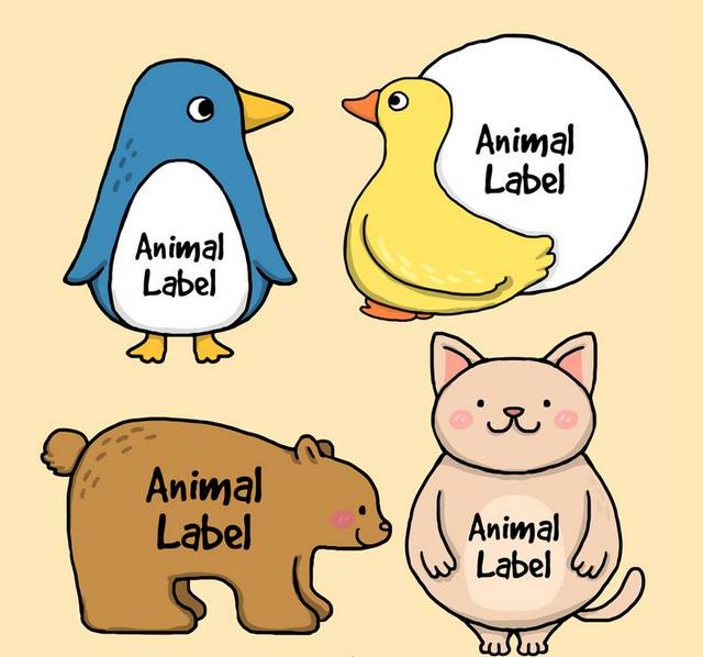 彩绘动物标签