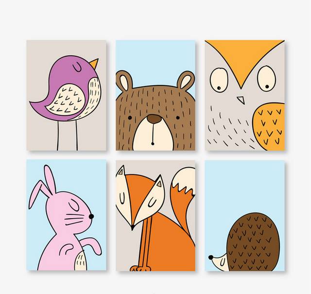 可爱动物卡片