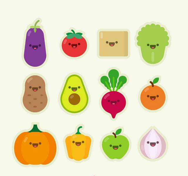 蔬菜和水果表情