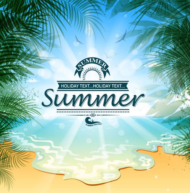夏季海滩度假海报