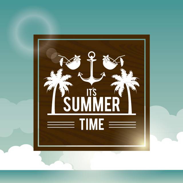 夏季沙滩度假海报