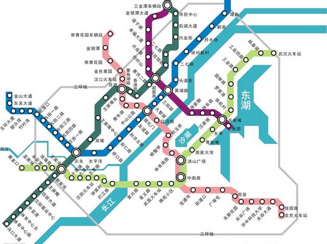 武汉市地铁路线图