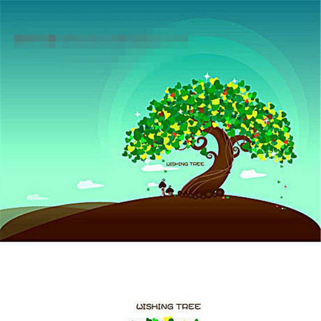 卡通许愿树插图