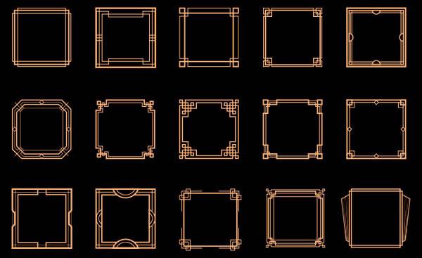 几何装饰艺术框架-1