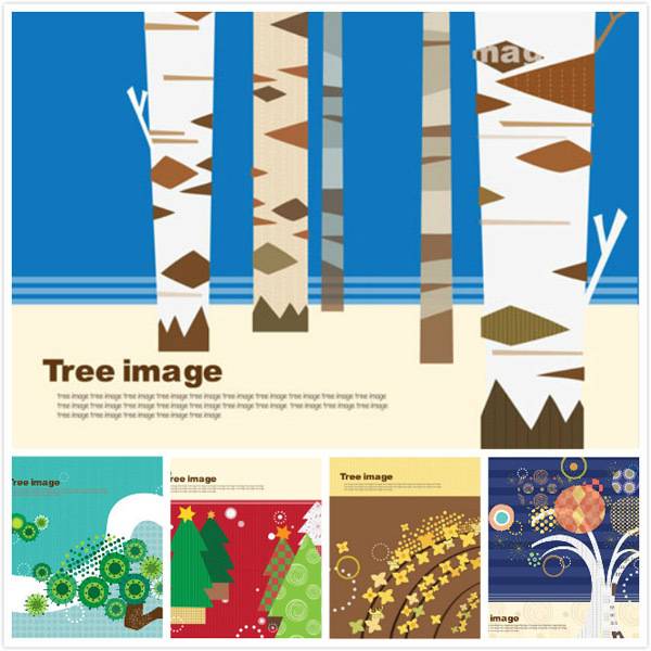树木元素插画-3