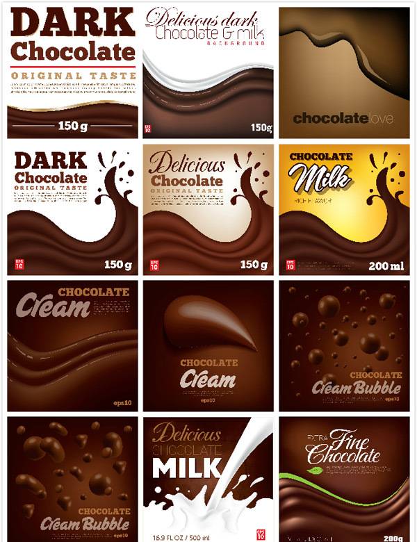 巧克力广告矢量
