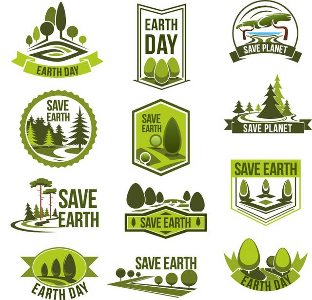 绿色拯救地球标志