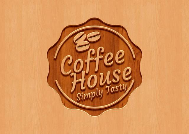 咖啡logo展示样机