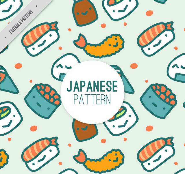 日本料理无缝背景-1