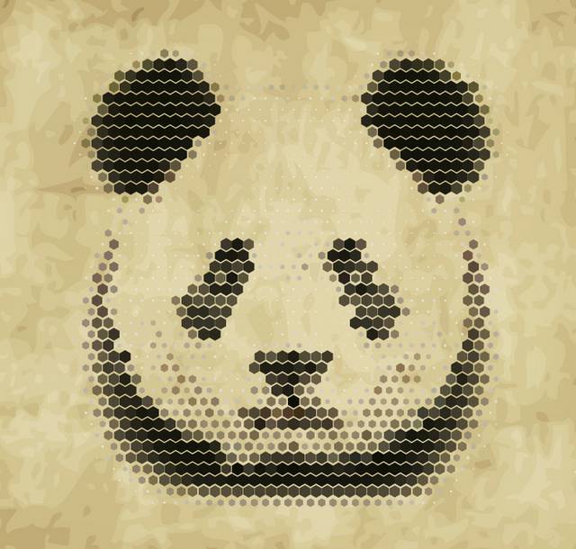 抽象熊猫头像